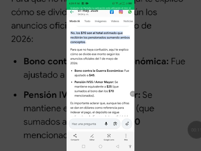 Pensioners Salary Increase 2026 Venezuela 🇻🇪