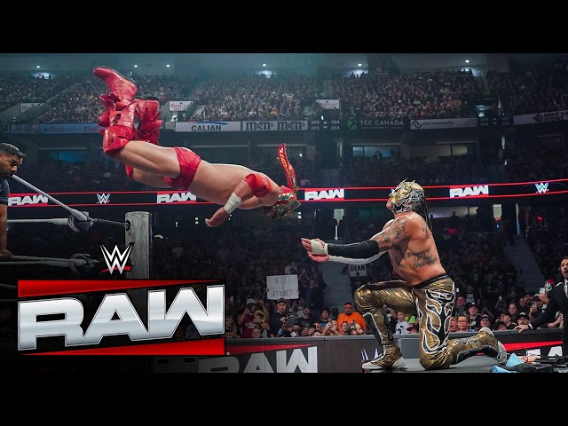Dragon Lee shows off TWO INSANE cannonball dives: Raw highlights