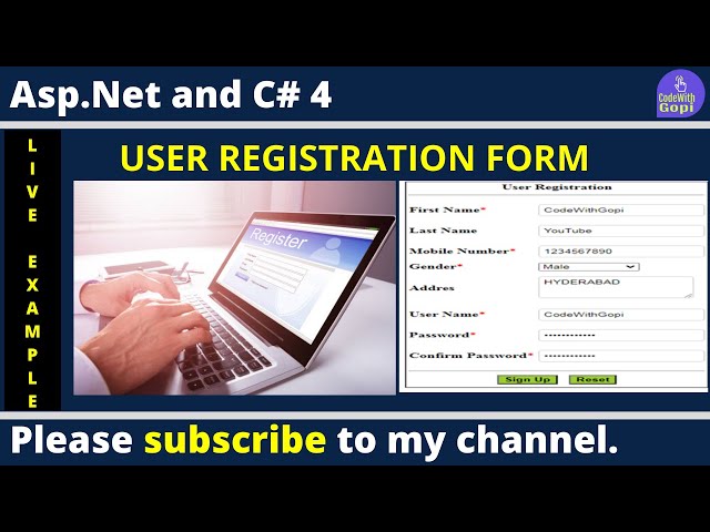 💻 Create a User Registration Form in ASP.NET | Step-by-Step Tutorial