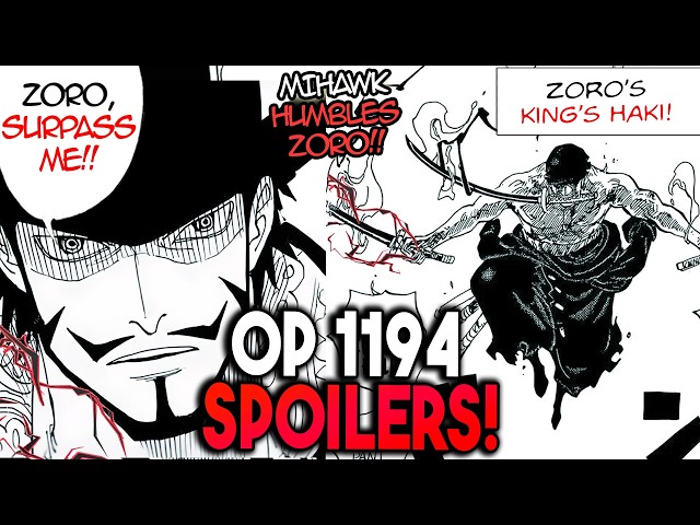 MIHAWK & ZORO FLASHBACK!! MIHAWK'S KING'S HAKI!! | ONE PIECE CHAPTER 1194 SPOILERS (OP 1194)