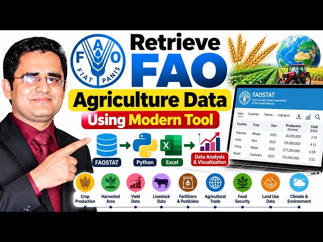 How to Retrieve FAO Agriculture Data Using Modern Tools | FAOSTAT Data Analysis for Research