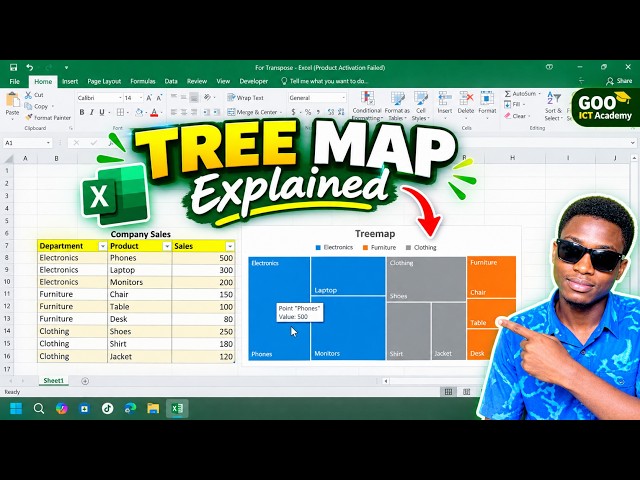 Tree Map in Excel From Scratch! 📊 | Easy Data Analysis Tutorial