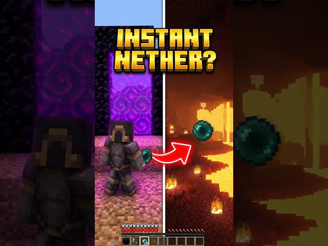 Never Wait for a Nether Portal Again! 🤯 #shorts