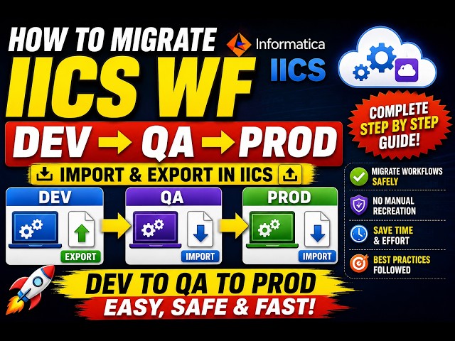 IICS informatica Tutorial: How to Import/Export assets in IICS | INTERVIEW QUESTIONS