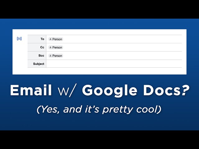 Draft & Collaborate on an email using Google Docs (and Gmail)