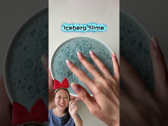 Iceberg Slime 😍 #iceberg #slime #slimetutorial #icebergslime #cracking