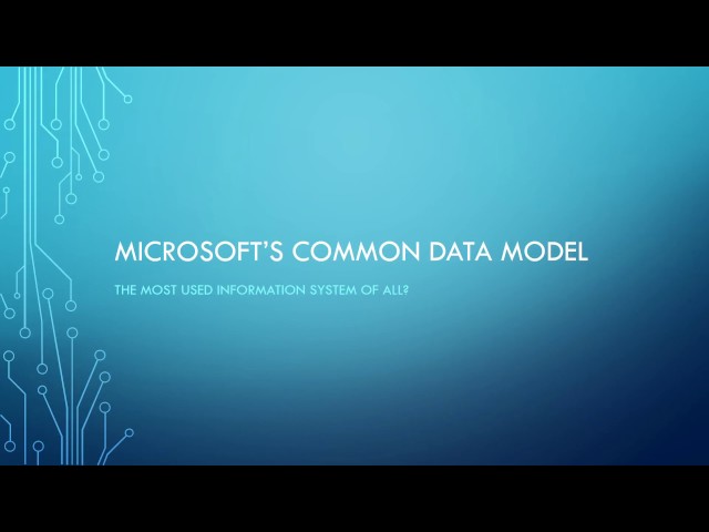 Microsoft’s Common Data Model
