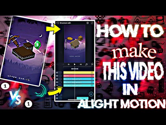 HOW TO MAKE MINECRAFT EDITS IN MOBILE || ALIGHT MOTION TUTORIAL !🤯🤯