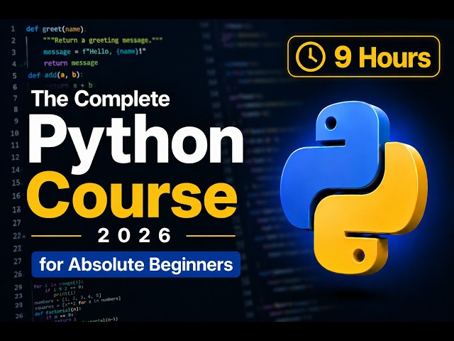 The Complete Python Course 2026 for Beginners (No Coding Experience Required) | 4 PROJECTS