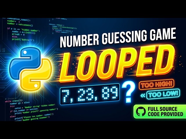 Python Number Guessing Game Project | Full source code provided