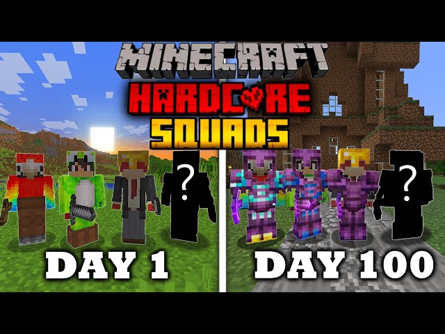 We Survived 100 Days In SQUAD Hardcore Minecraft... Here's What Happened