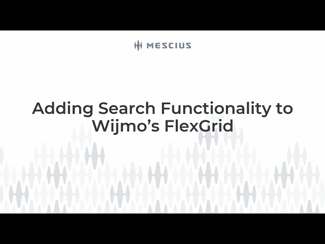 How to Add Search Functionality to a JavaScript Datagrid Application