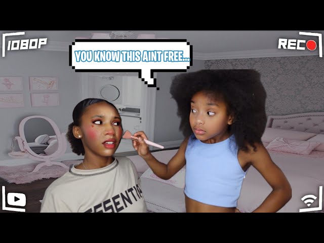 I LET MY LITTLE SISTER GREY DO MY MAKEUP | Donna Love