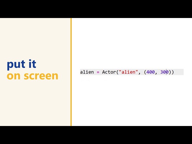 Pygame zero coordinates explained: Actor(), draw() and (x, y)