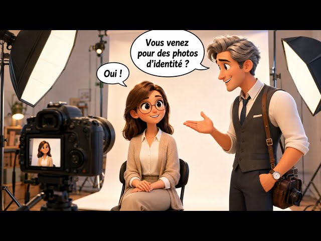 10 Short French Conversations for Beginners | At the Photo Studio (A1–A2)