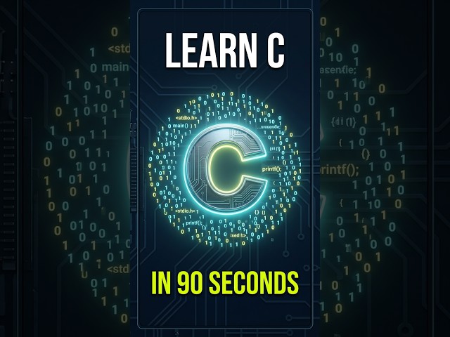 C Programming Basics in 90 Seconds | Learn C Fast!