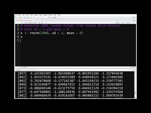 R Programming - Generate random values from normal distribution