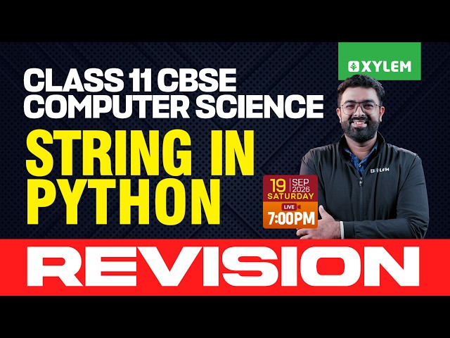 Class 11 CBSE Computer Science | String In Python - Revision | Class 11 CBSE