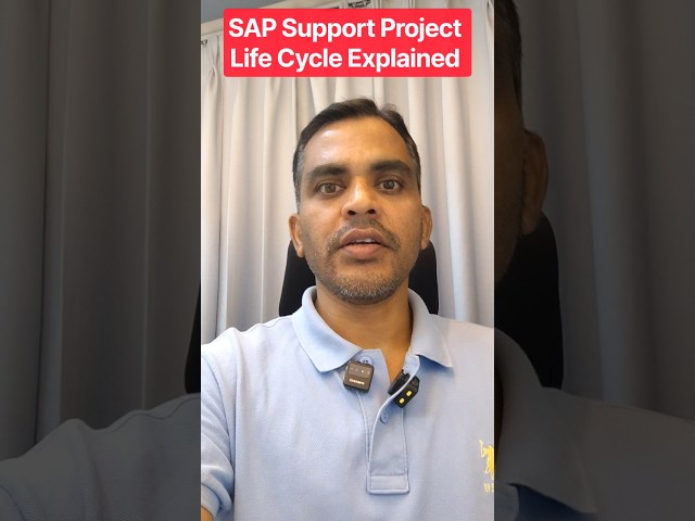 SAP Support Project Life Cycle Explained | Real-Time Issues #sap