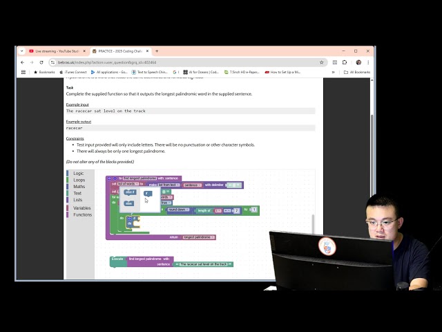 Tutorial: AMT Coding Challenge (OUCC) Blockly Lesson. Rolling Ball, Longest Palindrome.