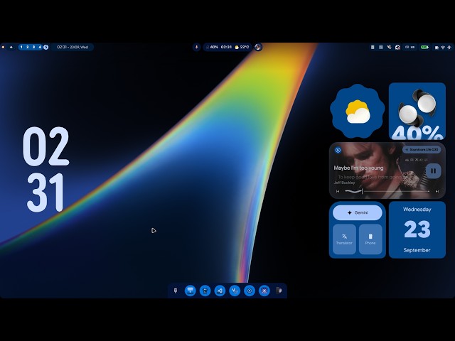 II-P3DROVFX Demo - Illogical Impulse Based Hyprland Shell