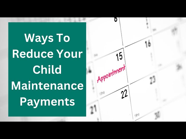 Ways To Reduce Your Child Maintenance Payments