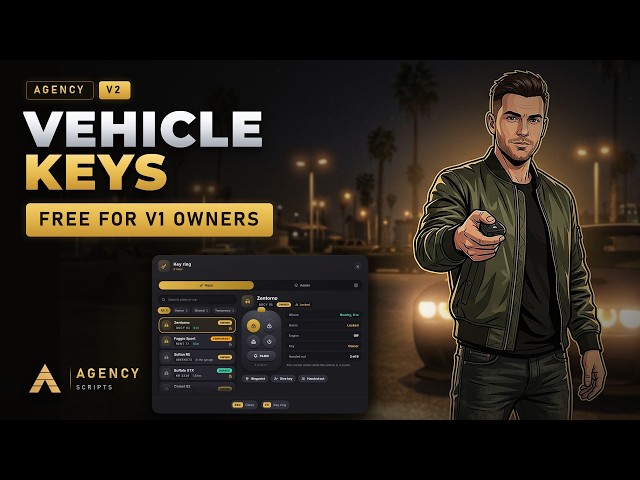 Agency Vehiclekeys V2 | FiveM Car Keys with Lockpicking & Sharing (QBCore, Qbox, ESX, Standalone)