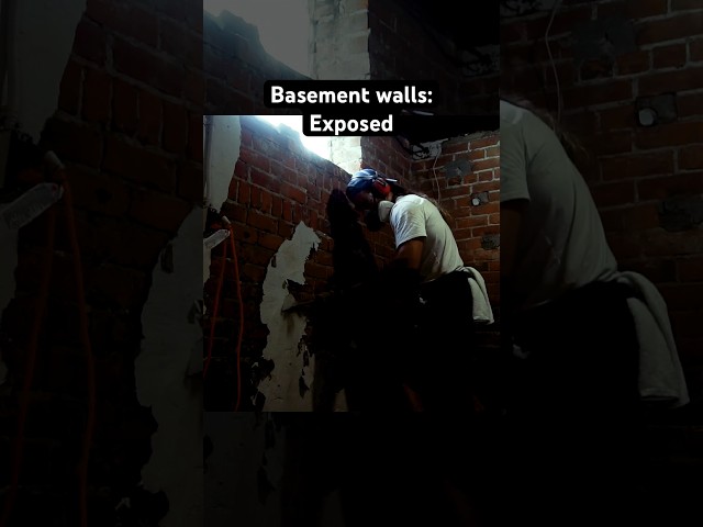 Removing plaster from brick walls