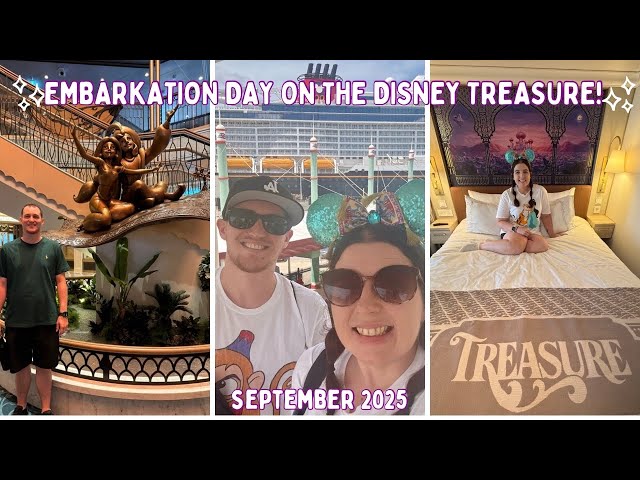 Disney Treasure Embarkation Day! Let's Set Sail Party & 1923 Dinner - Stateroom 7104 | DAY9 SEP25