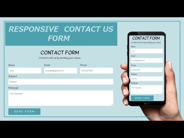 how to create the Contact form using HTML and CSS - Responsive Contact form Tutorial - Contact Form