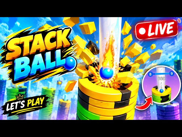 🔥 STACK BALL LIVE 🔴 | क्या मैं 100 LEVEL तक पहुँच पाऊँगा? 😱🎮 | LIVE GAMEPLAY