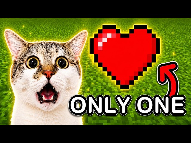 Minecraft, But Cat Has Only 1 Heart! (Part 3)