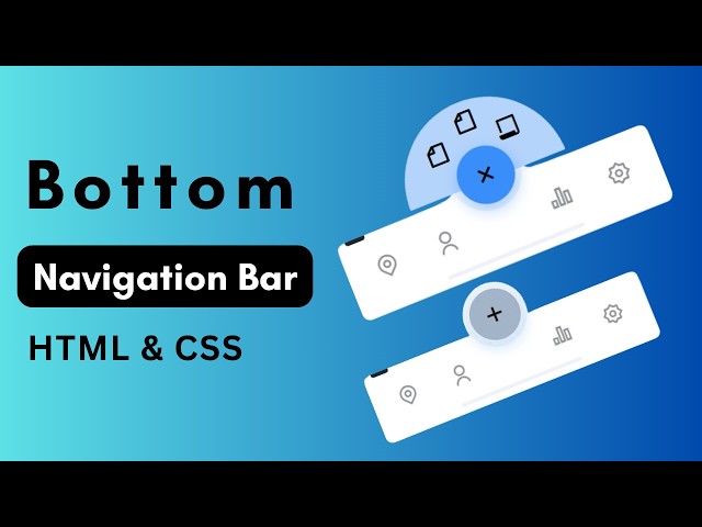 Build a STUNNING Bottom Menu Bar with HTML & CSS