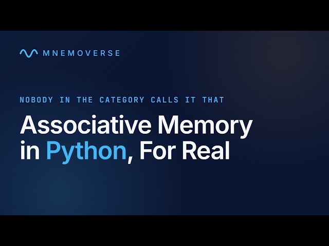 How can I implement long-term associative memory in Python for autonomous agents?