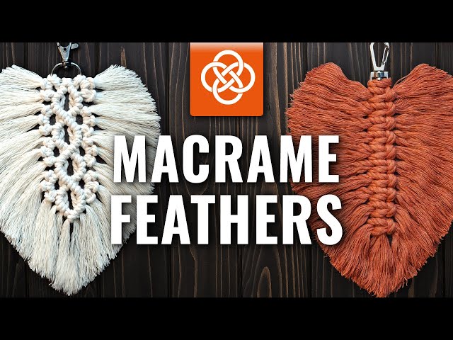 Macrame Feathers Tutorial | Feather DIY | Keychain | Easy macrame feather tutorial