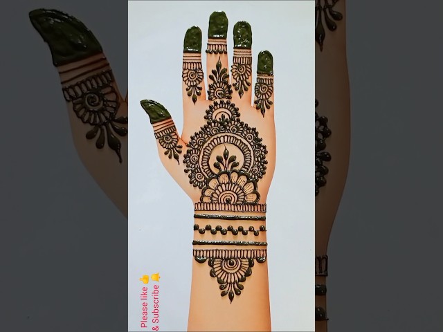 Very Simple Front Hand Mehndi Design #mehndi #mehndidesign #trending #viral #ytshorts  #new #shorts