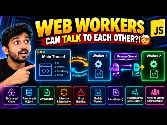 Web Workers Explained 🤯 | From Zero to Worker-to-Worker Communication