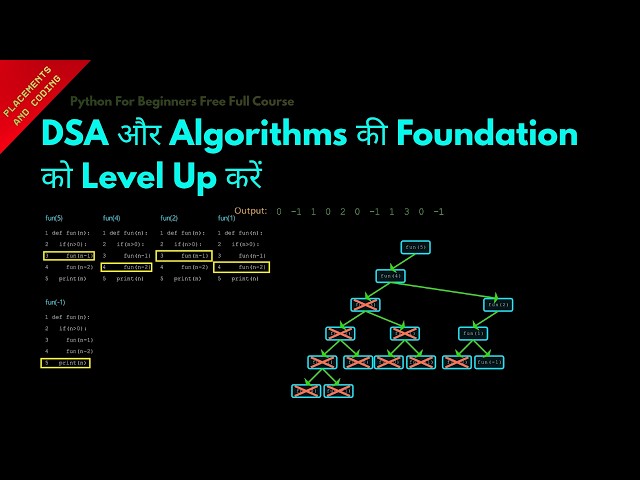 Level Up The Foundation of DSA and Algorithms || Hindi || Lesson 86 || Python For Beginners ||