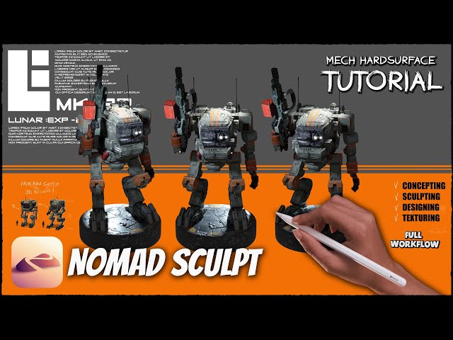 HARD SURFACE SCULPTING TUTORIAL preview NomadSculpt