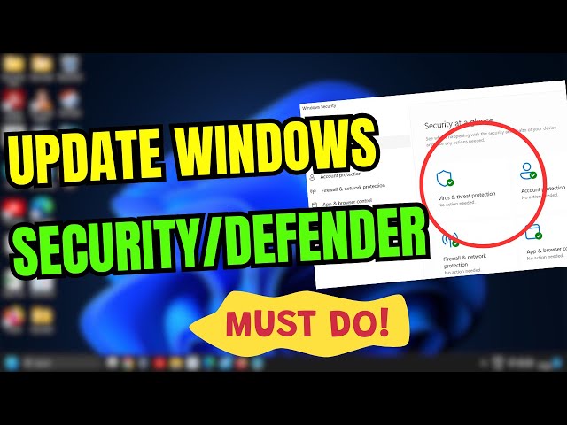 How To Update Windows Security/Windows Defender in Windows 11/10