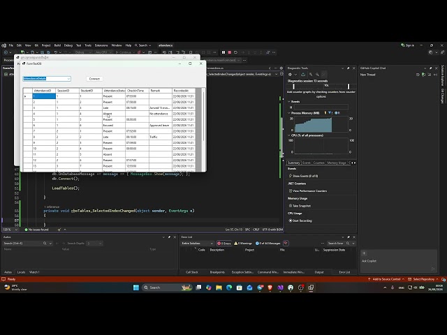 C# GET TABLE FROM SQL SERVER