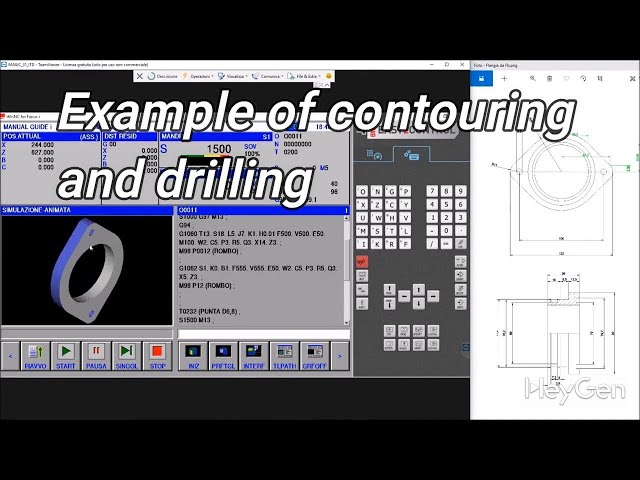 N°6 Tutorial #fanuc    Manual Guide #cnc   !Example of contouring and drilling