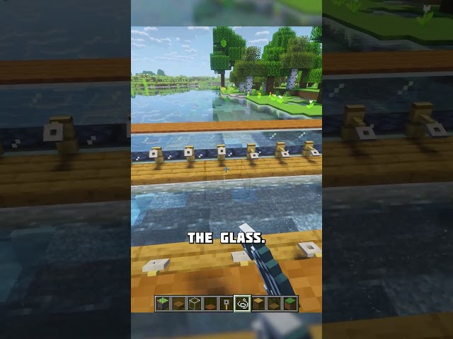 Automatic safe bridge in Minecraft #shorts