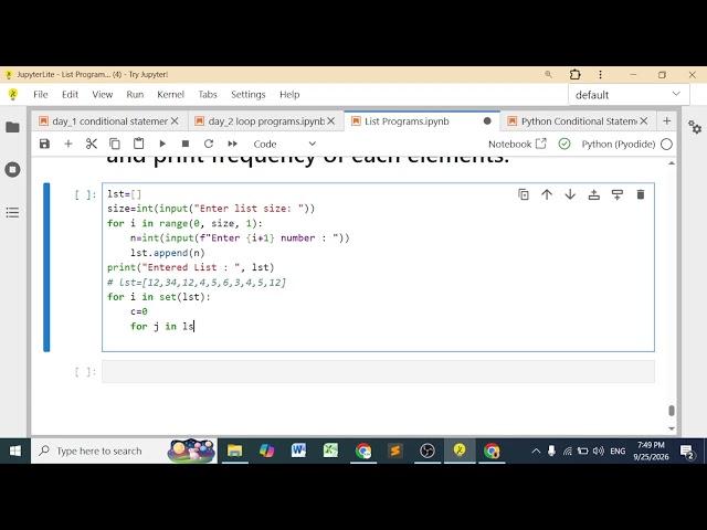 Python List Program-18. Enter n Element List & Print Count/Frequency of Each Element #nitin_sir #sdi