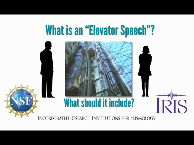 Elevator Speech—Tool for getting a position you really want.