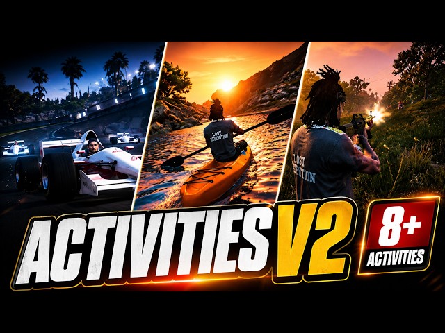 FiveM Activities Pack V2 | Battle Royale, Kayak, Racing, Skydiving & More