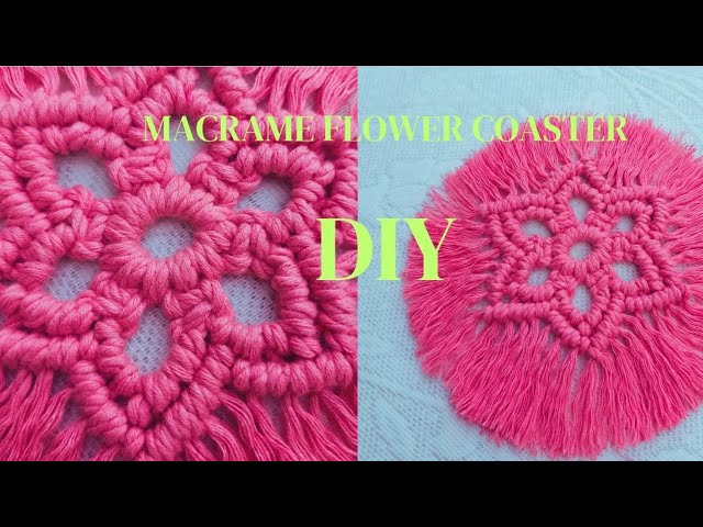DIY Macrame Flower Coaster🌸 | Easy and Simple  Macrame  Coaster Tutorial  For Beginners