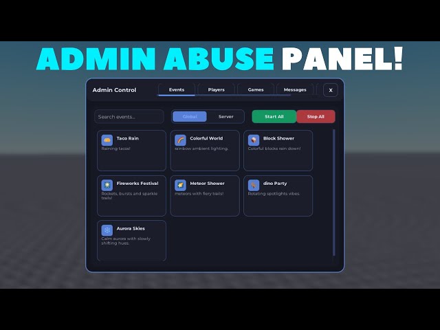 How to Make an Admin Abuse Panel in Roblox Studio