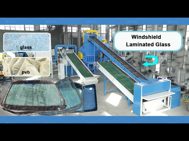 How to Recycle Windshield Laminated Glass Cleanly? Pre-Press + Separation + Color Sorting