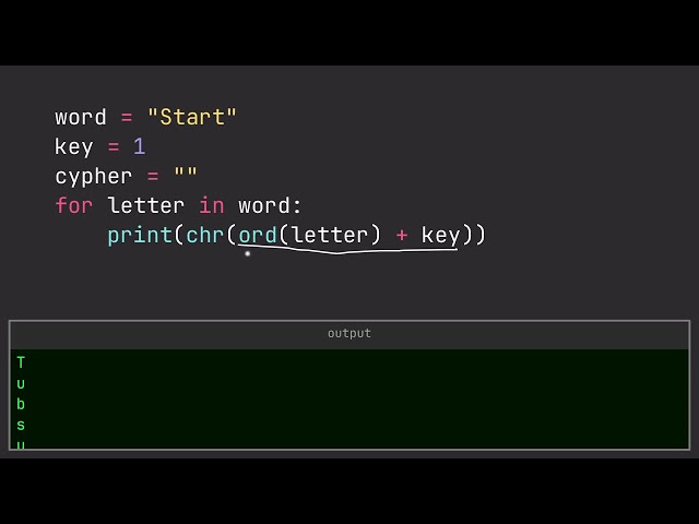 Python Tutorial 6: Caesar Cypher